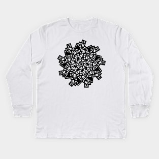 Geometrical Mandala Print Design GC-004 Kids Long Sleeve T-Shirt